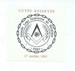 étiquette vin "maçonnique", Envoi, Neuf