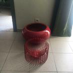 Vaas, Ophalen of Verzenden, Zo goed als nieuw, Rood, Aardewerk of Porselein