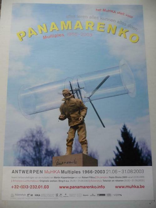 PANAMARENKO - AFFICHE ORIGINEEL GESIGNEERD, Antiquités & Art, Art | Lithographies & Sérigraphies, Enlèvement ou Envoi