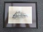 Potloodtekening van de Sassenhout hoeve uit Vorselaar., Ophalen of Verzenden, Gebruikt, Tekening
