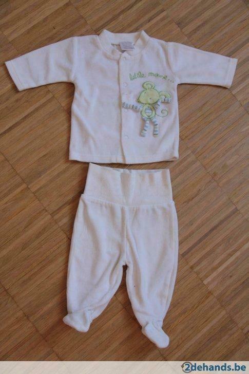 Schattig 2-delige pyjama 'little mouse' maat 56/1mnd, unisex, Enfants & Bébés, Vêtements de bébé | Taille 56, Utilisé, Garçon ou Fille