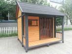 Niche chien XXL + terrasse abri chien niche bois GEANTE NEUF, Envoi, Neuf