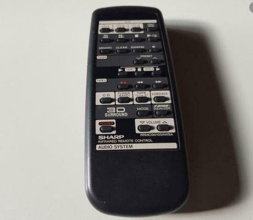 Télécommande Sharp RRMCG0100AWSA, TV, Hi-fi & Vidéo, Chaîne Hi-fi, Utilisé, Deck cassettes ou Lecteur-enregistreur de cassettes