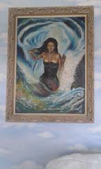 Peinture déesse de la mer / Peinture déesse de la mer, Maison & Meubles, Comme neuf, Peinture, 75 cm ou plus, Enlèvement