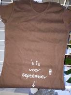 Zwangerschap t shirt,medium,t'is voor september, nieuw, Nieuw, Maat 38/40 (M), Shirt of Top, Bruin