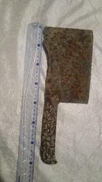 Vintage  hache de viande couteau rouillé 5mm x 35cm x 13cm, Elektronische apparatuur, Fornuizen, Ophalen of Verzenden, Gebruikt