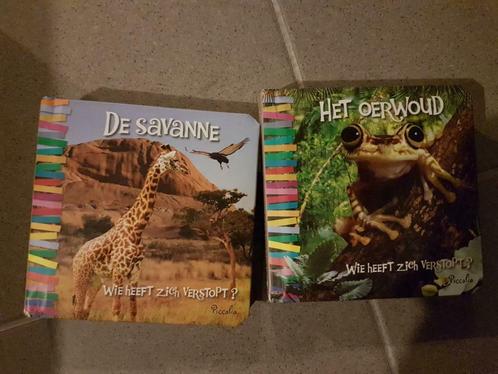 2 kleine jungle & savanne boekjes, Livres, Livres pour enfants | 4 ans et plus, Enlèvement