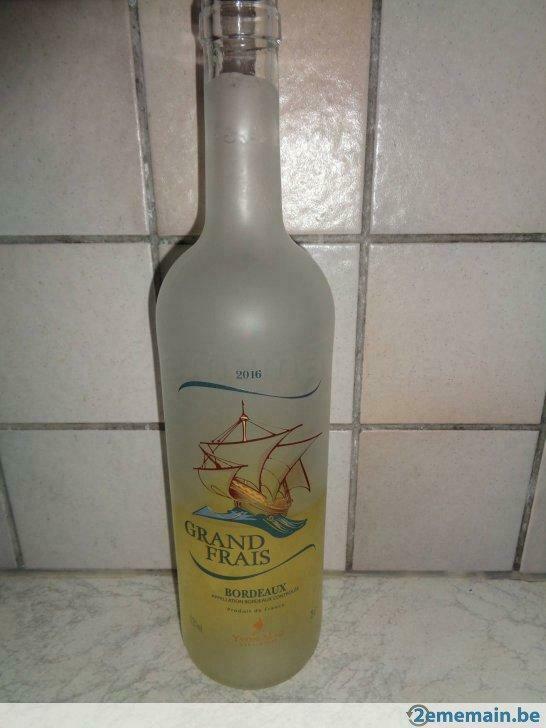 Bouteille de vin sérigraphiée 2016 pour collection (VIDE), Collections, Vins, Utilisé, Enlèvement