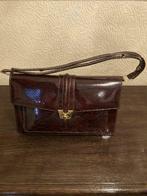 Vintage bruine handtas in Lezard, Handtassen en Accessoires, Tassen | Damestassen, Ophalen, Nieuw, Bruin, Handtas