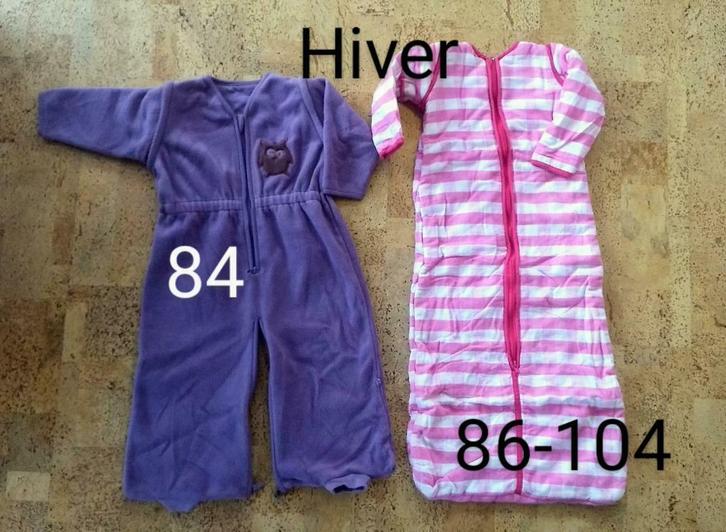 Pak van 2 Winterslaapzakken 84-104cm, Kinderen en Baby's, Dekens, Slaapzakjes en Inbakerproducten, Ophalen of Verzenden