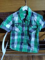 Stoer cool groen geruit retro hemdje korte mouwen tshirt 104, Jongen, Gebruikt, Ophalen of Verzenden, Overhemd of Blouse