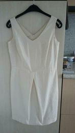 Ecru -kleurige jurk Blue Bay.met gouden glitter strepen., Kleding | Dames, Ophalen of Verzenden, Nieuw, Maat 36 (S)