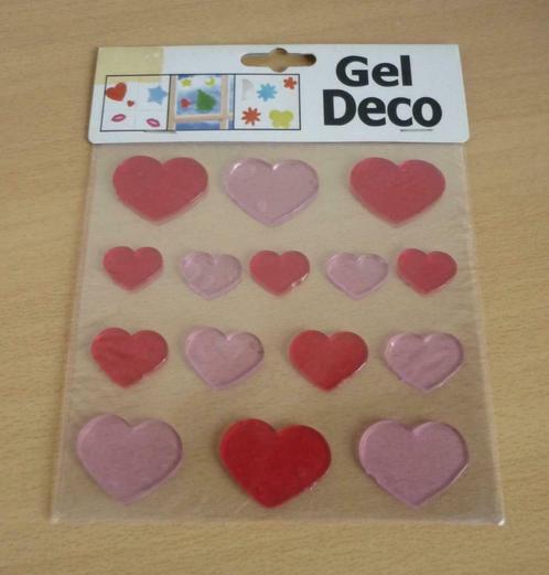 15 Deco gel klevers venster spiegel stickers Hart roze rood, Verzamelen, Stickers, Ophalen of Verzenden