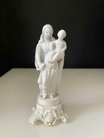 Statuette antique biscuit Vierge et enfant Jésus, Antiquités & Art