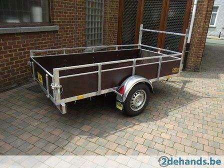 Professionele nieuwe enkelasaanhangwagens 2,9x1,58m te Aalst, Autos : Divers, Accessoires de voiture, Neuf, Enlèvement