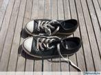 Converse All Stars Zwart leder maat 33, Garçon ou Fille, Utilisé, Enlèvement ou Envoi, Chaussures de sport