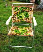 Chaise pliante vintage à motif floral de 40 cm de hauteur d, Caravanes & Camping, Utilisé