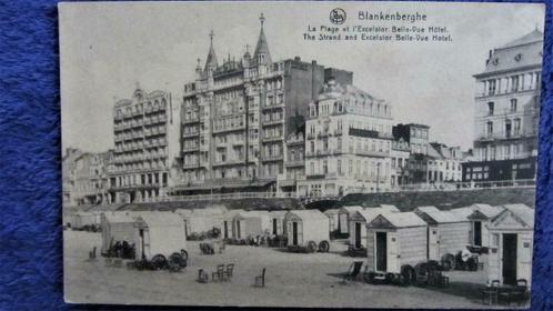 POSTKAARTEN- BLANKENBERGE, HET STRAND EN HET EXCELSIOR HOTEL, Collections, Cartes postales | Belgique, Affranchie, Flandre Occidentale