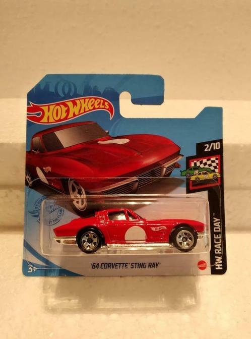 Hot Wheels - 2021 - '64 Corvette Sting Ray - Korte Blister, Hobby en Vrije tijd, Modelauto's | Overige schalen, Nieuw, Auto, Ophalen of Verzenden