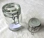 2 Pot bocal verre céramique conserve boîte silicone aliment, Neuf