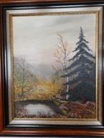 LANDSCHAP OLIEVERF OP DOEK GETEKEND SNEYERS, Antiek en Kunst, Ophalen of Verzenden