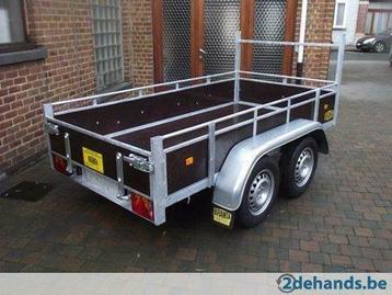 Professionele dubbelasaanhangwagen 2,5 x 1,58m te 9300 Aalst beschikbaar voor biedingen