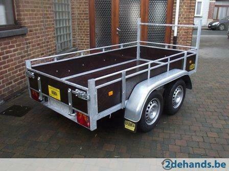 Professionele dubbelasaanhangwagen 2,5 x 1,58m te 9300 Aalst, Auto diversen, Auto-accessoires, Nieuw, Ophalen