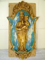 Mariabeeldje Antiek reliëf Heilige Maria Jezus curiosa kunst, Antiek en Kunst, Antiek | Religieuze voorwerpen, Ophalen of Verzenden