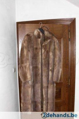 pelsmantel, Kleding | Dames, Jassen | Winter, Gedragen, Maat 42/44 (L), Bruin, Ophalen