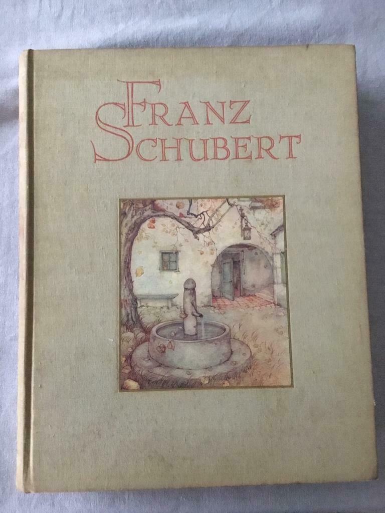 Boek over Franz Schubert met aquarellen van Anton Pieck, Ophalen of Verzenden, Gelezen