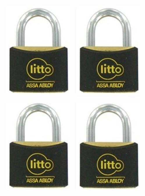 4 cadenas Litto 30mm laiton même clé + habillage synthétique, Motoren, Accessoires | Sloten, Nieuw, Ophalen