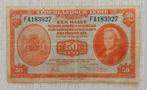 Netherlands East Indies - 50 Cent ‘Muntbiljet Wilhelmina’, Postzegels en Munten, Bankbiljetten | Nederland, Los biljet, Verzenden
