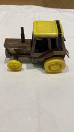 Tractor in bruine kleur met gele plastiek wielen, Enlèvement, Utilisé