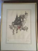 Pentekening Antwerpen, Antiek en Kunst, Kunst | Tekeningen en Fotografie, Ophalen