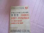 FRANCIS SCOTT FITZGERALD. "THE GREAT GATSBY"-"TENDER IS THE, Ophalen of Verzenden, Gelezen, ASO, Overige vakken