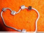 Armband Pandora  met 4 stukjes (elementjes), Ophalen, Gebruikt, Met bedels of kralen, Zilver