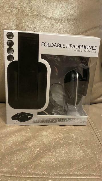 Casque pliable jeux vidéos ou, micro intégré, Télécoms, Neuf
