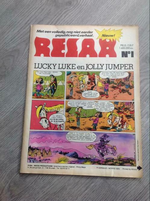Relax - Nr 1 - Lucky Luke en Jolly Jumper - 1e druk - 1978, Boeken, Strips | Comics, Zo goed als nieuw, Eén comic, Europa, Ophalen of Verzenden