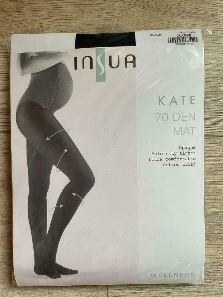 Zwangerschapspanty 70 den mat zwart Insua, Kleding | Dames, Leggings, Maillots en Panty's, Nieuw, Panty, Maat 48/52 (XL), Zwart