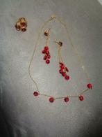 halsketting, en oorbellen met swarovski parels, Ophalen of Verzenden, Nieuw