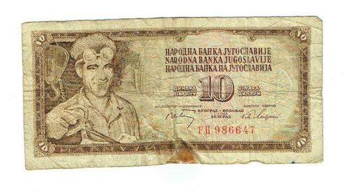 Billet Yougoslavie 1968 10 dinars (Collect-072), Timbres & Monnaies, Billets de banque | Europe | Billets non-euro, Billets en vrac
