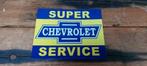 Metalen reclamebord Chevrolet Super Service, Verzamelen, Huis en Inrichting, Verzenden