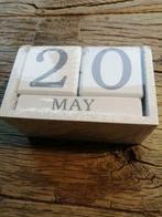 Wit houten blokkalender (nieuw), Nieuw, Ophalen of Verzenden