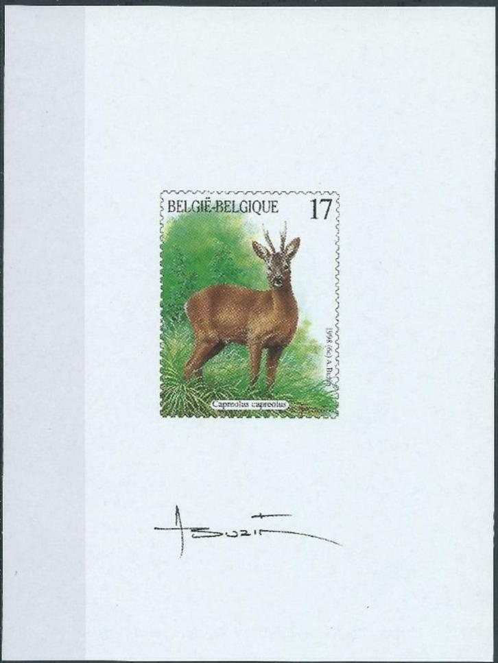 NA5-FR Projet non adopté - Nature Mammifères des Ardennes, Timbres & Monnaies, Timbres | Europe | Belgique, Autre, Enlèvement ou Envoi