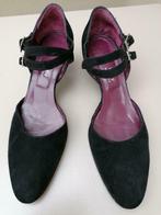 zwarte stijlvolle damesschoenen in nubuck MAAT 40, Vony, Ophalen of Verzenden, Schoenen met hoge hakken, Zo goed als nieuw