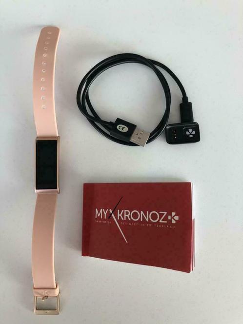 MyKronoz ZeFit 4 HR Roos, Bijoux, Sacs & Beauté, Montres connectées, Comme neuf, Rose, Distance, Bandage calorique, Battement de coeur