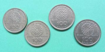 Grèce - 100 Drachme - 4 pcs, Enlèvement ou Envoi, Autres pays, Monnaie en vrac