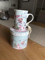 Vintage doosje + drinktas, Ophalen of Verzenden