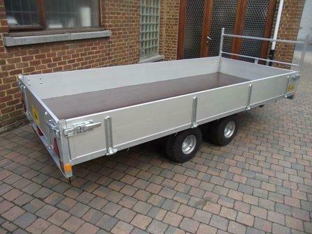 Nieuwe verlaagde  plateauaanhangwagens 2,7x1,6m, Aalst, Auto diversen, Auto-accessoires, Nieuw, Ophalen