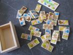 houten doosjes met houten domino blokjes dieren 28 blokjes, Ophalen of Verzenden, Zo goed als nieuw, Overige typen